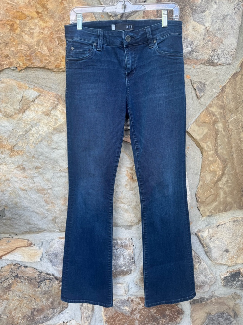 Kut from the Kloth Dark Blue Natalie High Rise Boot Cut Jeans 4